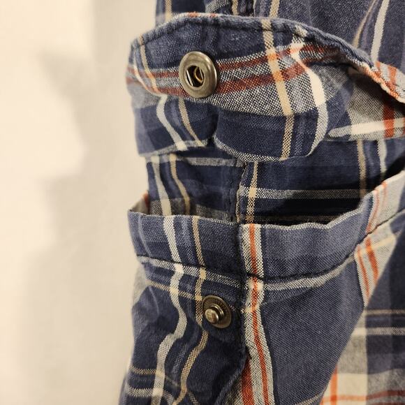 FALLS CREEK 100% Cotton Blue Red Plaid Cargo Utility Summer Beach Shorts Mens 40 - Picture 7 of 12